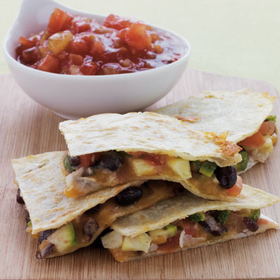 black bean zucchini quesadillas