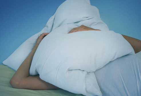 pillow on head