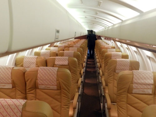 Unutrašnjost aviona Saab 2000